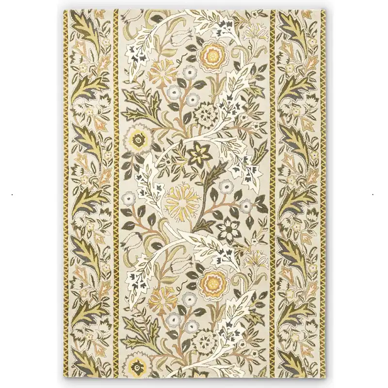 Luxusní květinový koberec Morris & Co Wilhemina linen mustard 127401 (200 x 280) Koupit Online