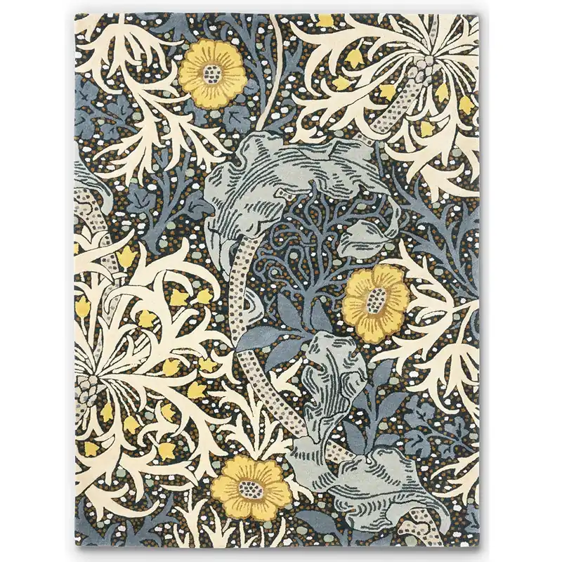 Cenová Bomba Luxusní květinový koberec Morris & Co Seaweed teal 127008 (140 x 200)