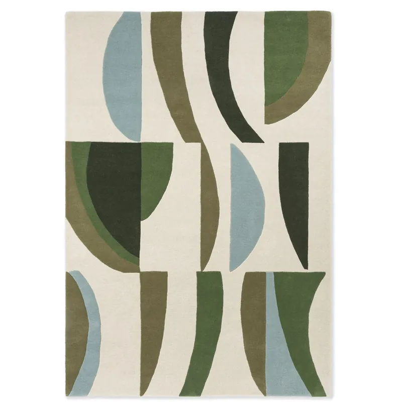 Barevný vlněný koberec Harlequin Torillo emerald - azul 143907 (140 x 200) Nejprodávanější