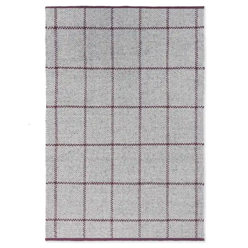 Designový kusový koberec B&C Craft matter Check ash - stone red 049100 (160 x 230) Nejprodávanější