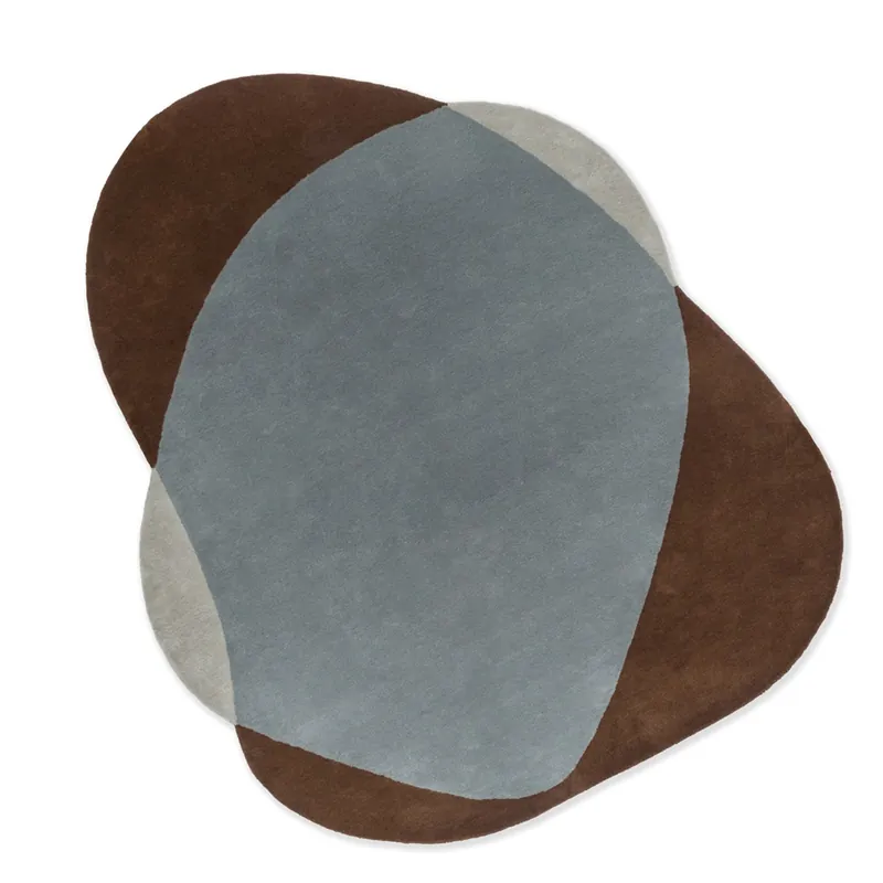 Cenová Bomba Designový vlněný koberec B&C Element Chad brown - blue 087705 (140 x 165)