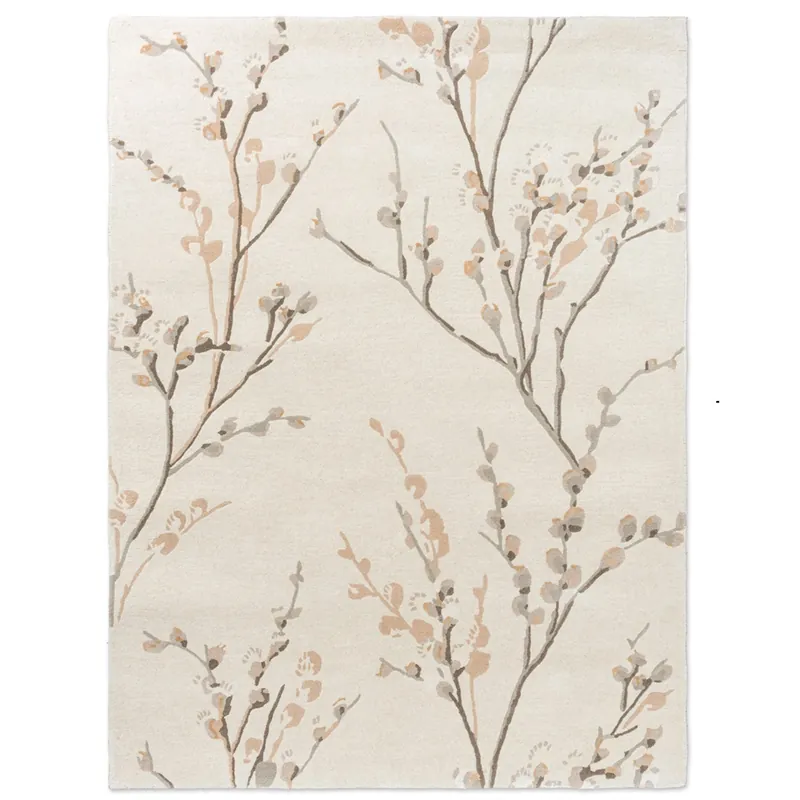Květinový kusový koberec Laura Ashley Pussy willow dove grey 079804 (170 x 240) Akční Cena