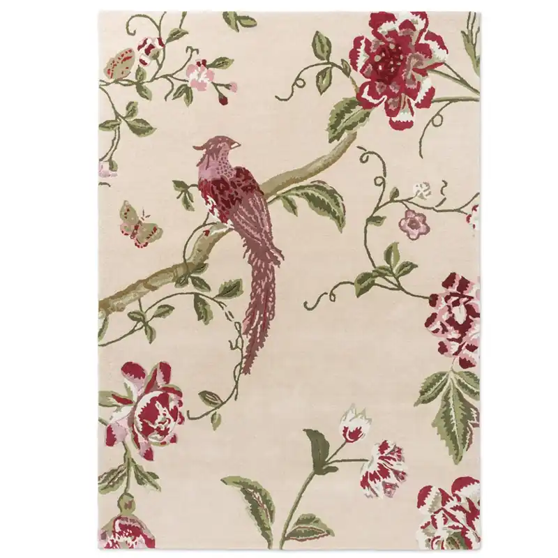 Květinový vlněný koberec Laura Ashley Summer Palace cranberry grape 081200 (200 x 280) Nejlepší Cena