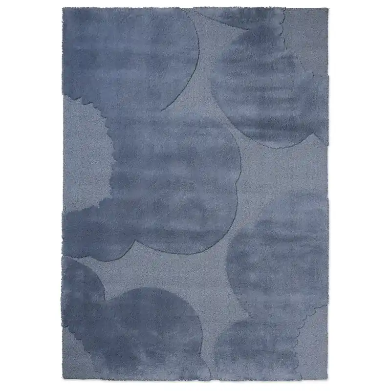 Nakupujte Hned Jednobarevný vlněný koberec Marimekko Iso Unikko modrý 132308 (140 x 200)