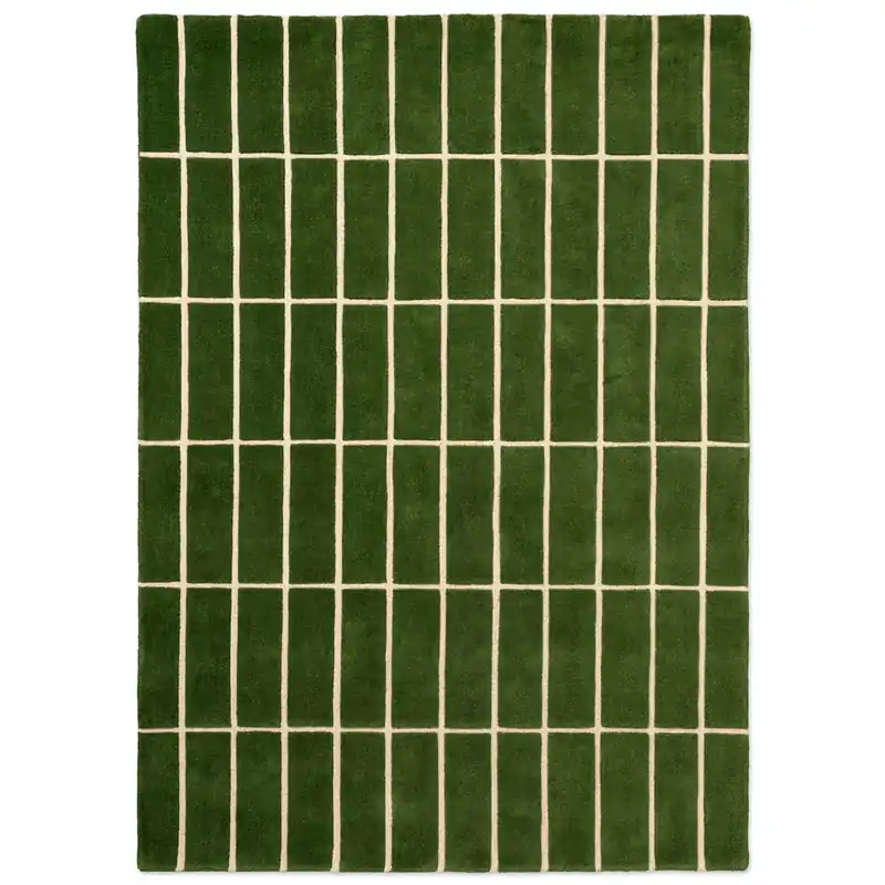 Designový vlněný koberec Marimekko Tiiliskivi zelený 132907 (170 x 240) Pouze Dnes