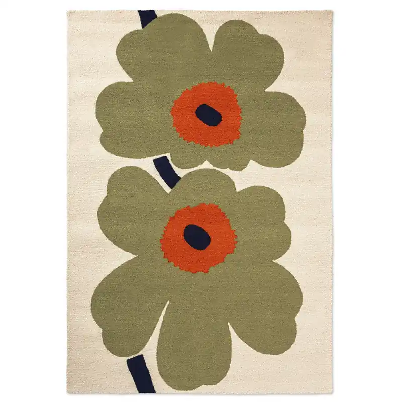 Outdoorový koberec Marimekko unikko Anniversary dusty green 433017 (160 x 230) Speciální Cena