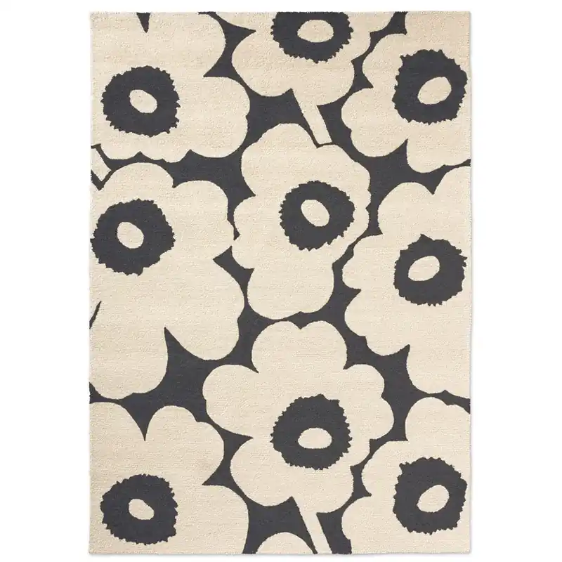Outdoorový koberec Marimekko Unikko charcoal white 434305 (160 x 230) Poslední Šance