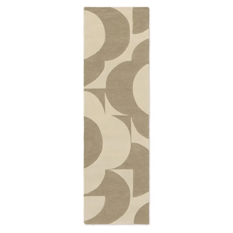 Moderní kusový běhoun Orla Kiely Prism Flower mushroom-ecru 158009 (67 x 230) Nízká Cena