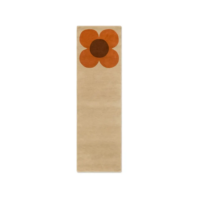 Moderní běhoun Orla Kiely Flower Placemen pumpkin-ecru 158203 (67 x 230) Výprodej