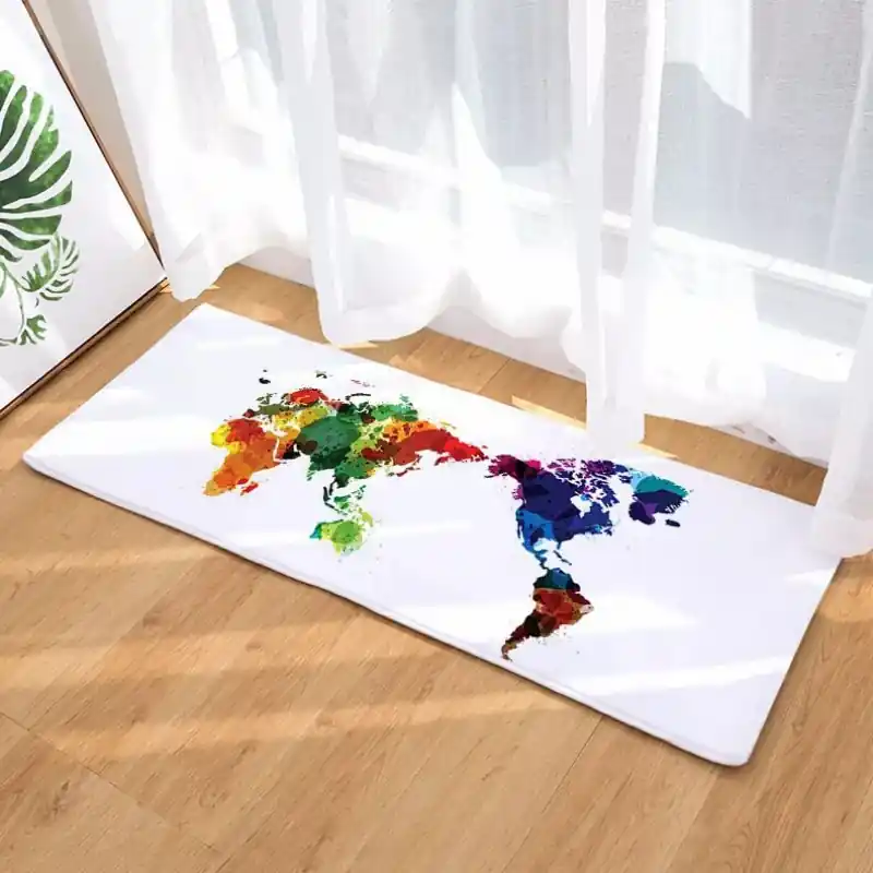 Barevný koberec s mapou světa Oblíbený
