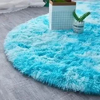Kup Teď Modrá oválná předložka k posteli shaggy