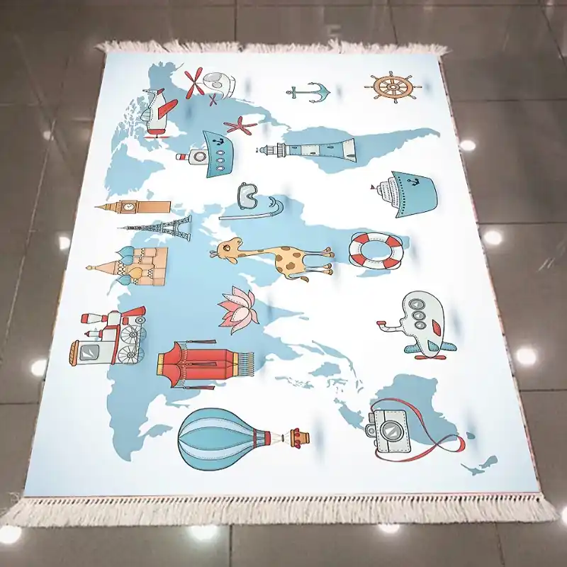 Sezónní Sleva Dětský hrací koberec mapa světa
