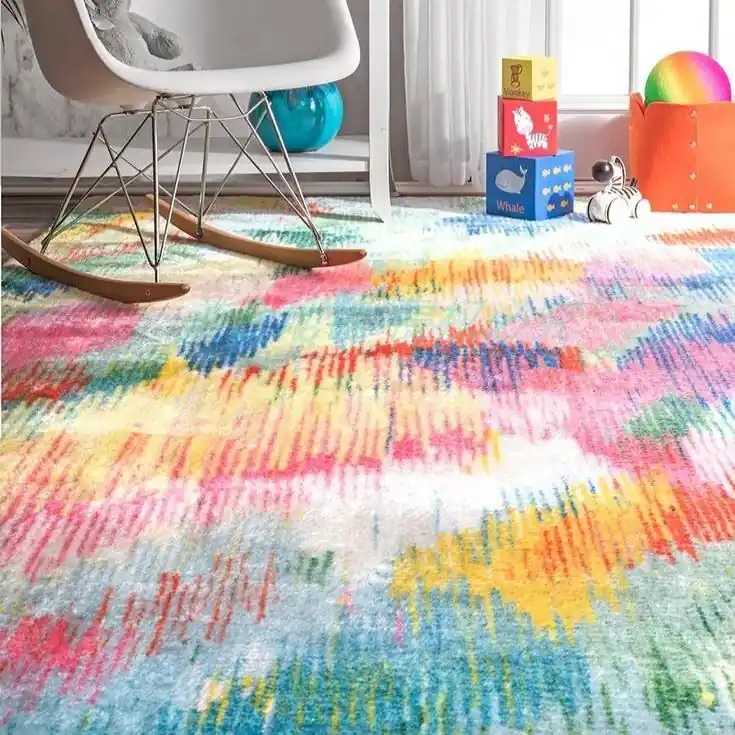 Hit Sezóny Barevný huňatý koberec v boho stylu