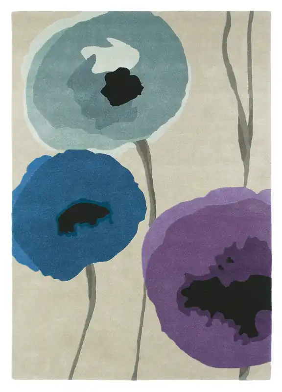 Kusový koberec Poppies indigo/purple 45705 Odeslání Ihned
