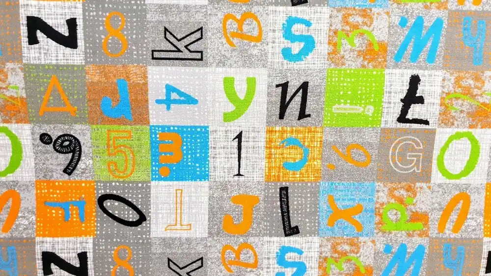 Originální Metrážový koberec Alphabet 129