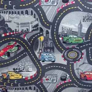Top Prodej Metrážový koberec Cars Grey 8206