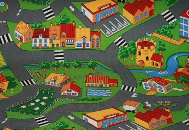 Metrážový koberec Little Village 90 rozměr š.400 x d.312 cm SVAT Speciální Cena